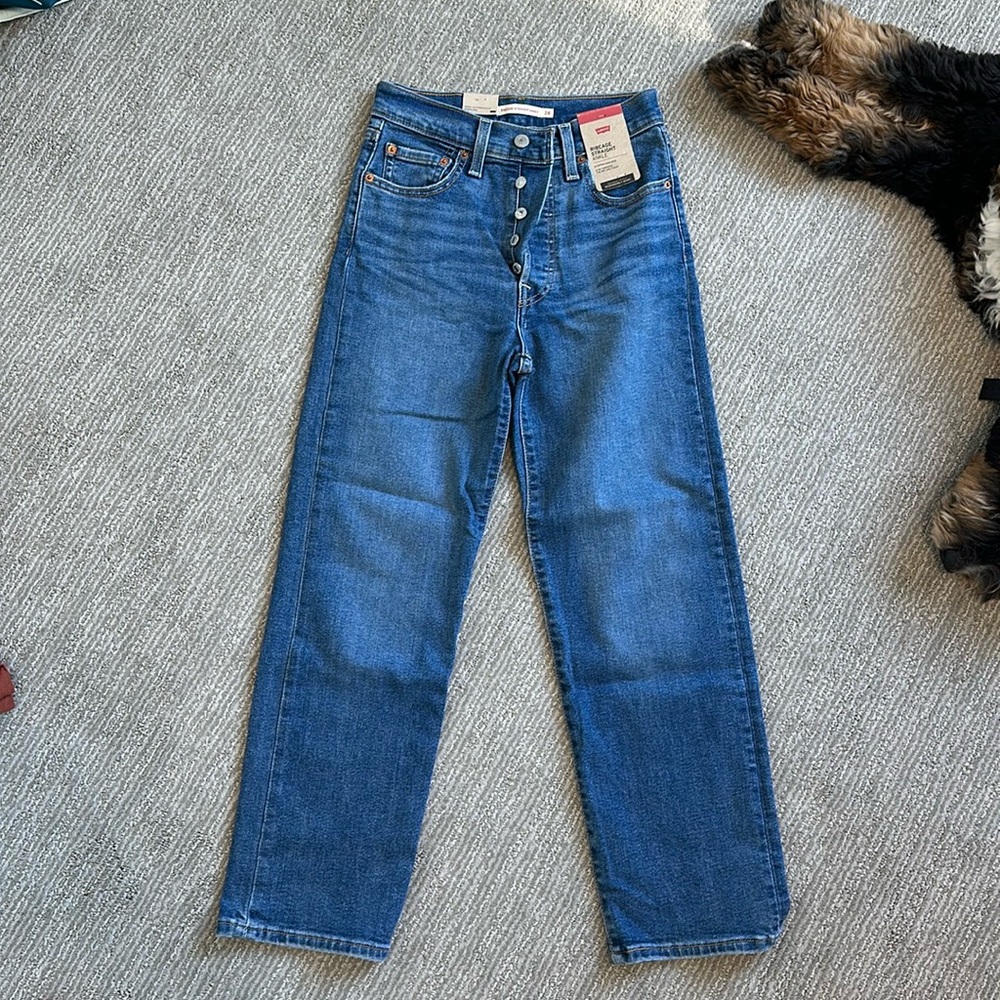 Levi’s ribcage straight ankle jeans